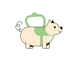 Fototapeta premium Stylized Pig Illustration