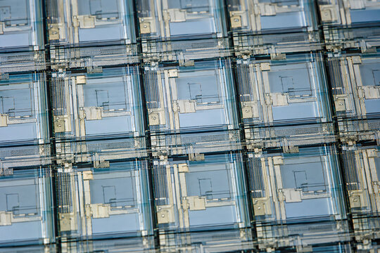Microscopic Thin Film Transistor Array on Glass