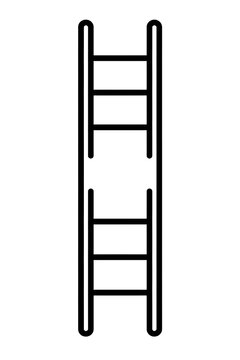 Minimalist commercial ladder icon illustration for business growth and construction progress