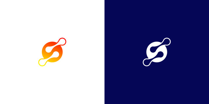 Abstract letter S logo icon representing global connectivity, digital networks, and futuristic technology branding solutions