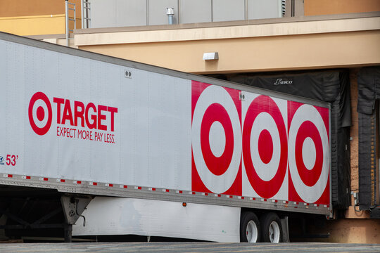 Retail Target trailer parked for loading as branded logistics equipment supports continuous movement of goods through the supply network