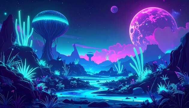 Vibrant jellyfish floating in deep ocean waters.