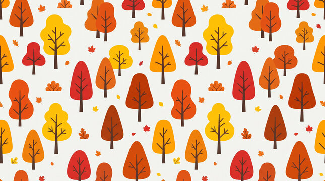 seamless pattern with autumn leaves