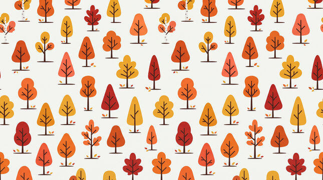 fall trees pattern vector