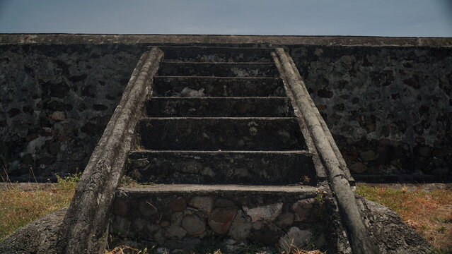 Historic Staircase Inside Iskandarmuda Fortress, Aceh Darussalam Kingdom
