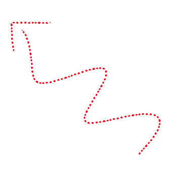 Wavy dashed arrow pointing to the left