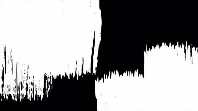 Brush Transition, Grunge Brush Wipe, Rough Paint Stroke Reveal, Linear Wipe Top and Bottom, Ink Reveal Effect, Hand Painted Transition, Transparent Alpha, 4K