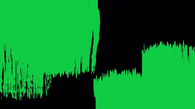 Green Brush Transition, Grunge Paint Wipe, Rough Stroke Reveal, Linear Wipe Top and Bottom, Ink Reveal Effect, Hand Painted Transition, Alpha 4K