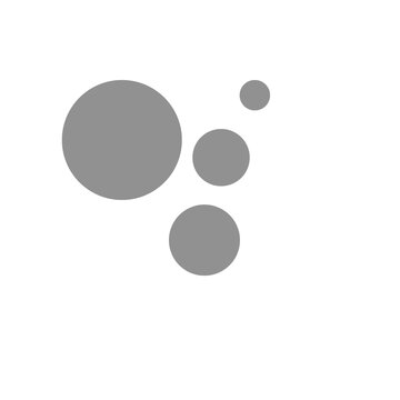 Set of 4 Gray Circles with Transparent Background