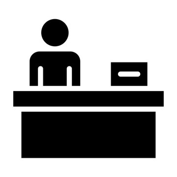 Hotel Lobby Vector Glyph Icon Design