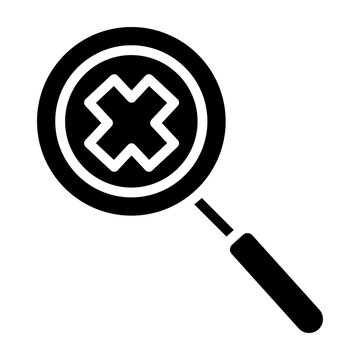 Failed Inspection Vector Glyph Icon Design