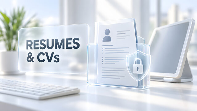 Secure resumes and CVs with protected digital employee profile, Office files