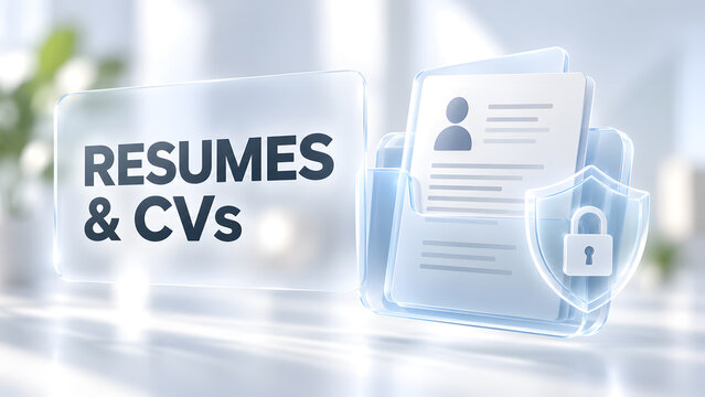 Secure resumes and CVs with protected digital employee profile