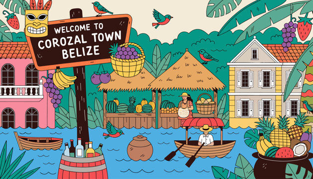 Welcome to Corozal Town, Belize, tropical travel destination