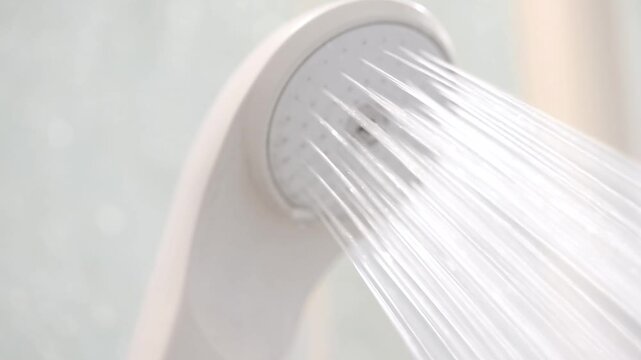 水を噴き出すシャワーヘッド