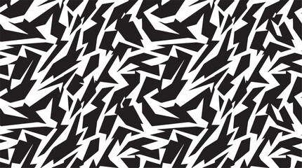 Fototapeta premium Black and white abstract geometric camouflage seamless pattern background vector design for sport racing livery apparel print