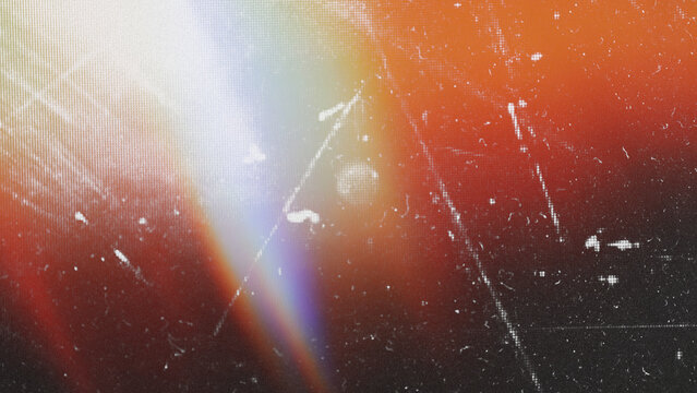 A vibrant abstract texture featuring scratches and colorful lens flares, creating a dreamy and artistic atmosphere.