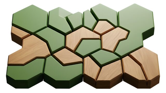 3D Render Kinetic Energy Pavement Tiles