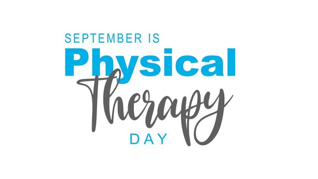 World physical therapy day text animation. Perfect for social media posts, presentations, and educational videos.