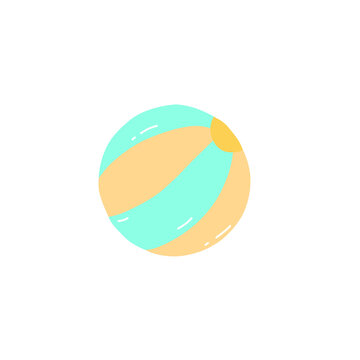 beach ball isolated on white