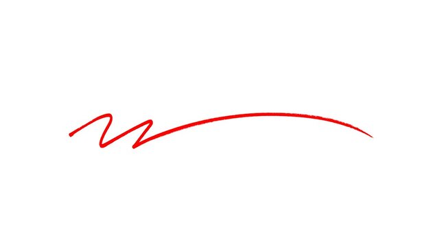 Hand-drawn underline highlighter animation, featuring sketching elements on a transparent background with an alpha channel.