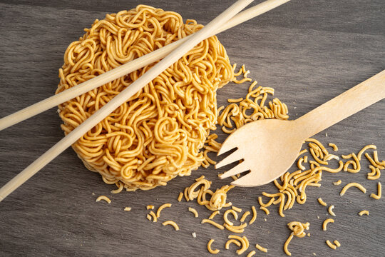 Instant noodles dry junk food with high sodium.