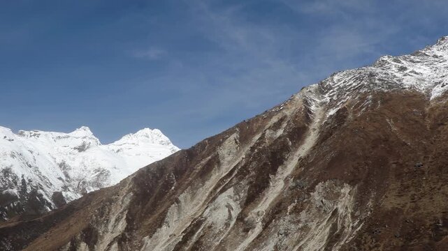 Landscape Mountain View. This Video Captured During The Kanchenjunga Trek In Nepal.