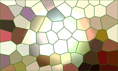 Colorful multi tone mosaic pattern with earthy red and green accents for global culture and travel themes © Mahmuda