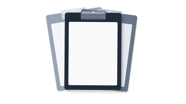 Floating Clipboard with Blank Paper Sheets for Business Note Taking