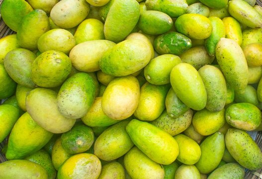 a pile of elongated citrus fruits, which closely resemble Kaji Nemu or Assamese lemons. As noted by Facebook source, &ldquo;A special variety of lemon, ellipsoid in shape and found wildly in Assam&rdquo;