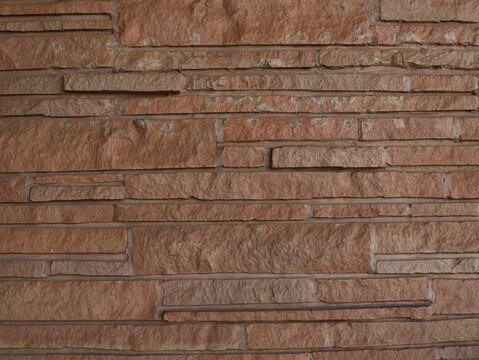 Close-up Building Detail Historical Brick Wall Located in Rural Texas
