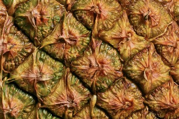 Fototapeta premium Close-up view of pineapple skin showing texture and patterns