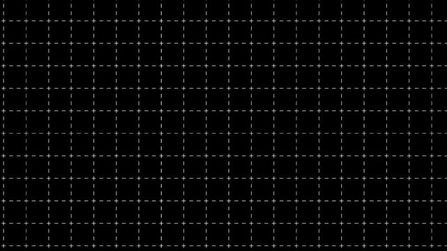 Diagonal scrolling dashed grid pattern abstract background animation loop