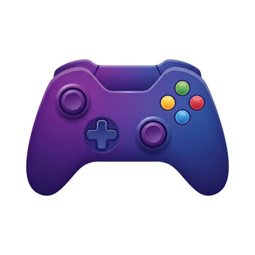 Purple game controller gamepad icon for video gaming