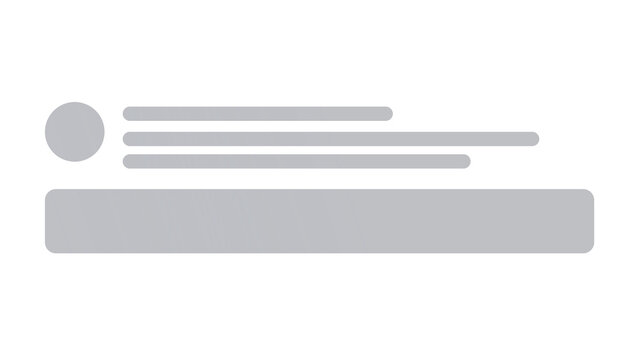 Skeleton placeholder loading layout with avatar text lines and content block