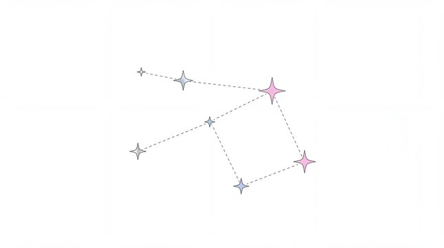 tiny scattered YK sparkle stars stars varying sizeconstellation layout, vector illustrationisolated on white background