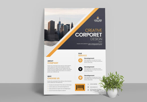 Orange Business Flyer Layout