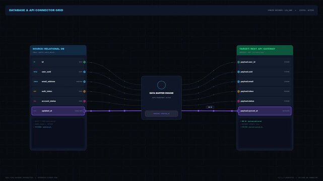 Interactive Data Mapping Dashboard for E-Commerce Backend Database Flow Architecture Visualizer