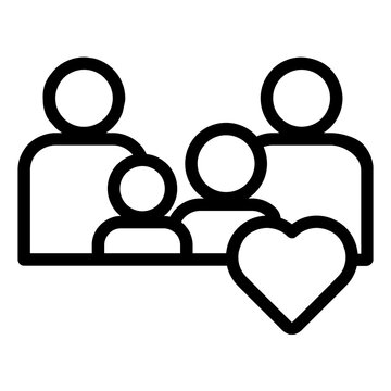Group of people with heart icon community love and inclusion concept