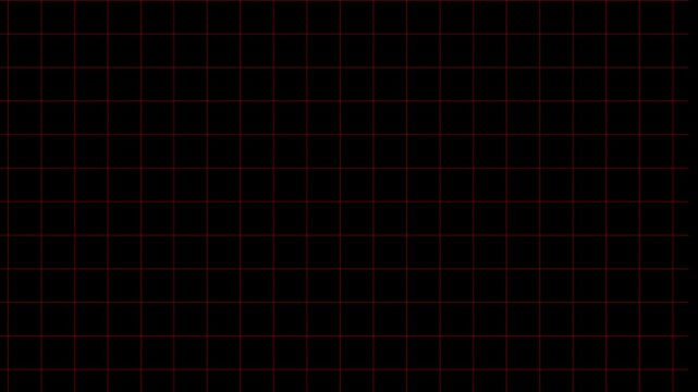 Horizontal grid move background animation loop, seamless texture motion graphic overlay. thin white wireframe grid line fit for alpha channel or overlay layer