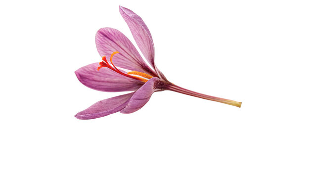 Beautiful purple crocus flower blossom delicate seasonal spring nature isolated element
