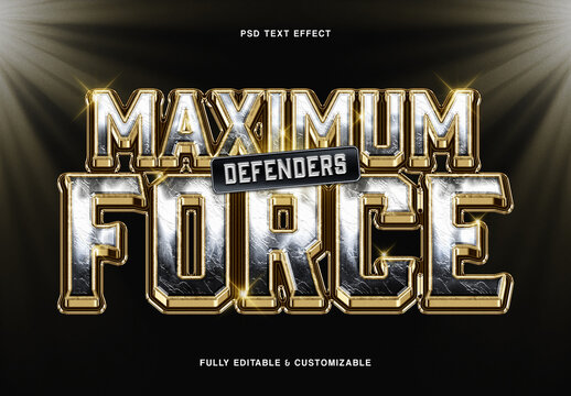 Luxury Metallic 3D Text Effect