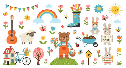 Fototapeta premium Vibrant and whimsical vector illustration featuring colorful playful shapes and imaginative elements. High-quality artistic graphic design for creative projects.