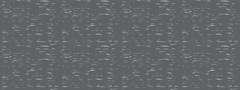 Scattered white horizontal scratches create subtle seamless pattern across muted gray field, combining sparse brush marks, distressed painted details, calm rhythm, and understated contemporary texture