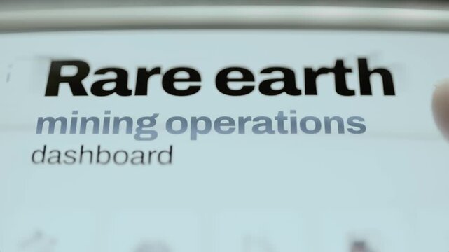 Mining operations dashboard resolves beneath sweeping highlights