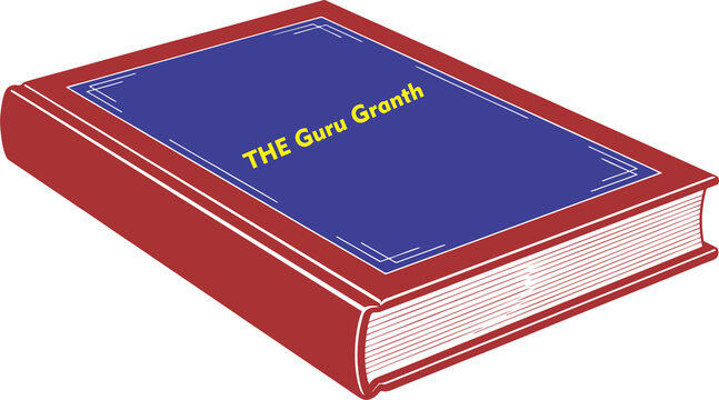 The Guru Granth, composed predominantly by six Sikh gurus: Guru Nanak, Guru Angad, Guru Amar Das, Guru Ram Das, Guru Arjan and Guru Tegh Bahadur. PNG image.