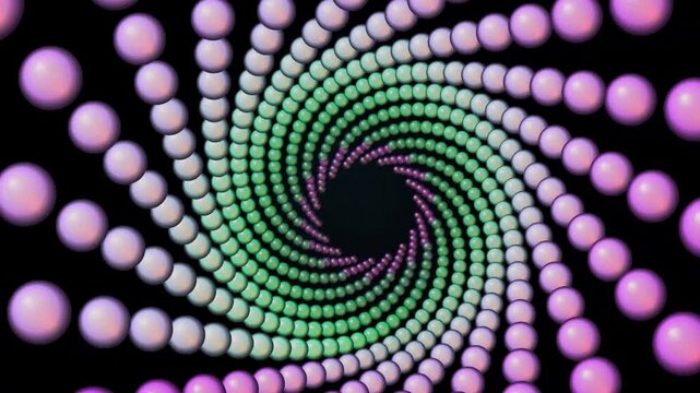 Vibrant Gradient Sphere Tunnel - Abstract Digital Motion Background