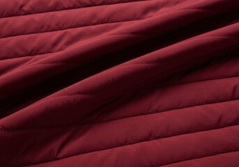 Obraz premium Deep Red Quilted Fabric Texture Background.