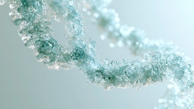 DNA,double helix,gene,biological science,scientific illustration,translucent,soft glow,light blue,white,dark background,minimal composition,gene sequence,genetic material,molecule,biomolecule,life sci