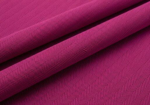 Vibrant Fuchsia Magenta Fabric Texture with Herringbone Pattern.
